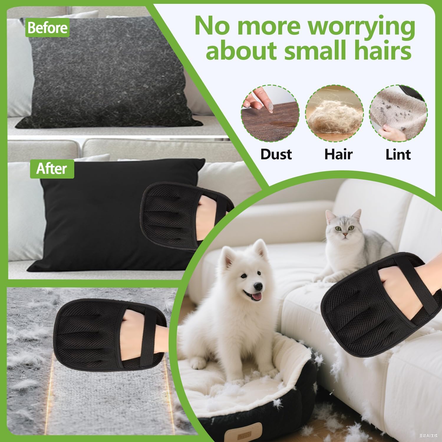 HappyPawly™ Electrostatic Fur Glove (2-Pack)