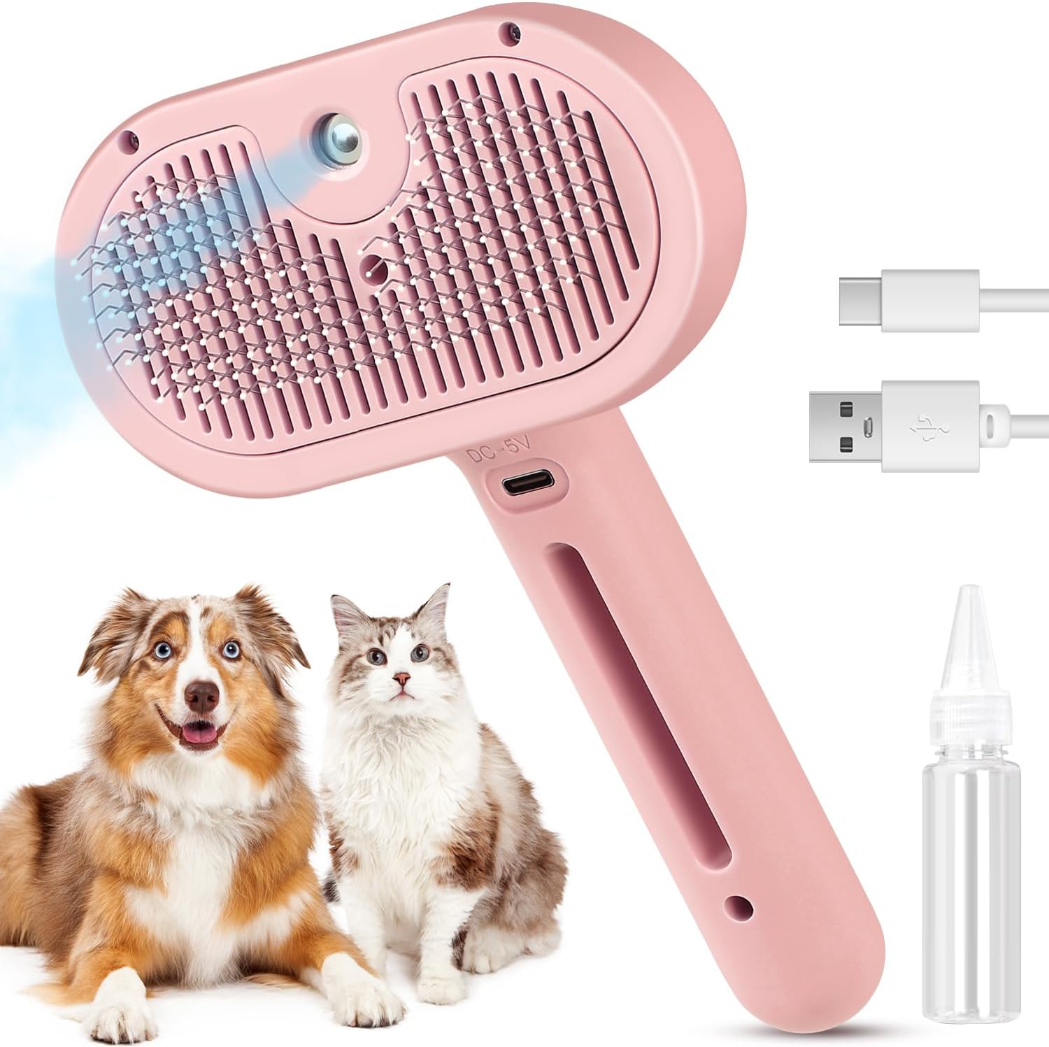 HappyPawly™ Grooming Brush for Cats & Dogs (Deshedding + Massage)