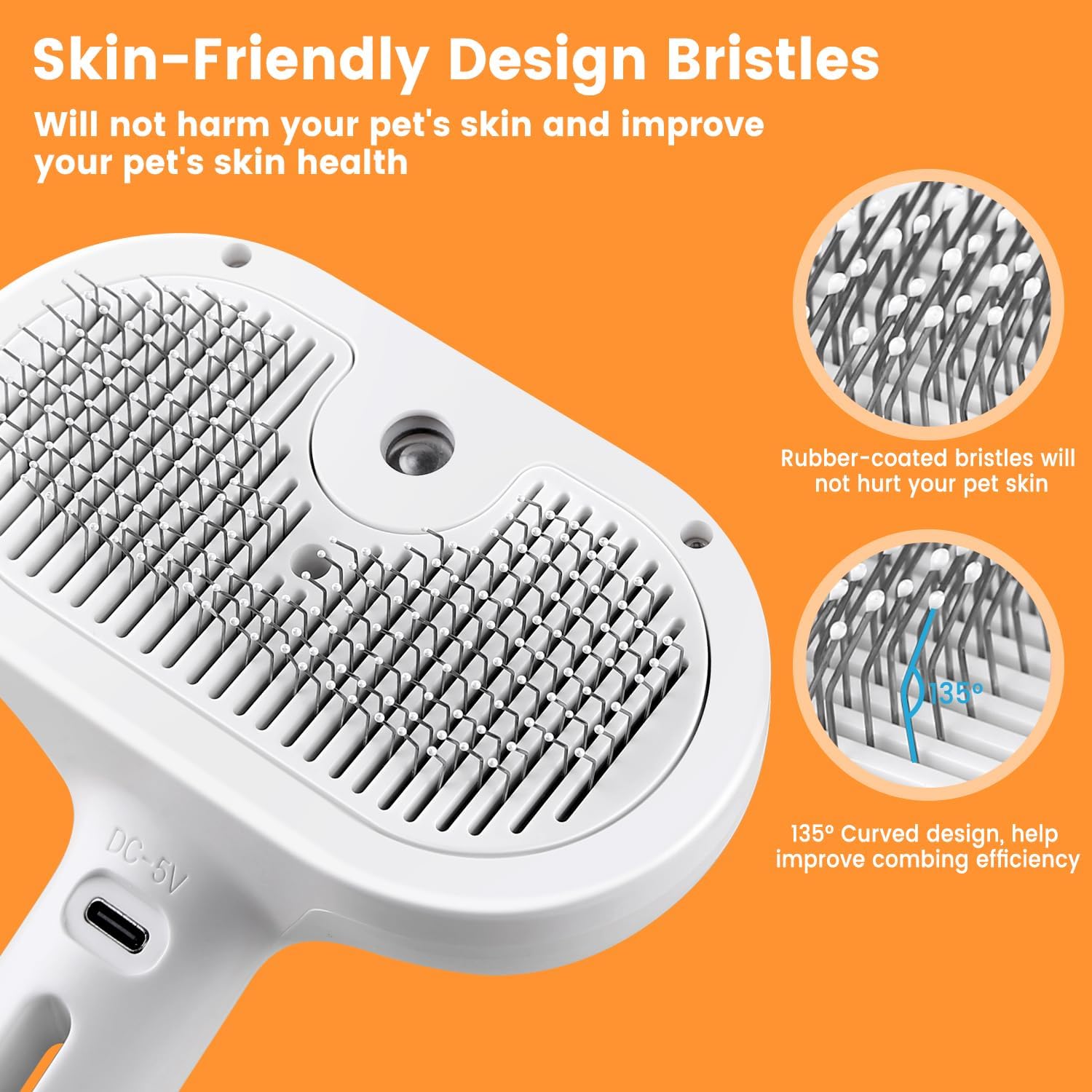 HappyPawly™ Grooming Brush for Cats & Dogs (Deshedding + Massage)