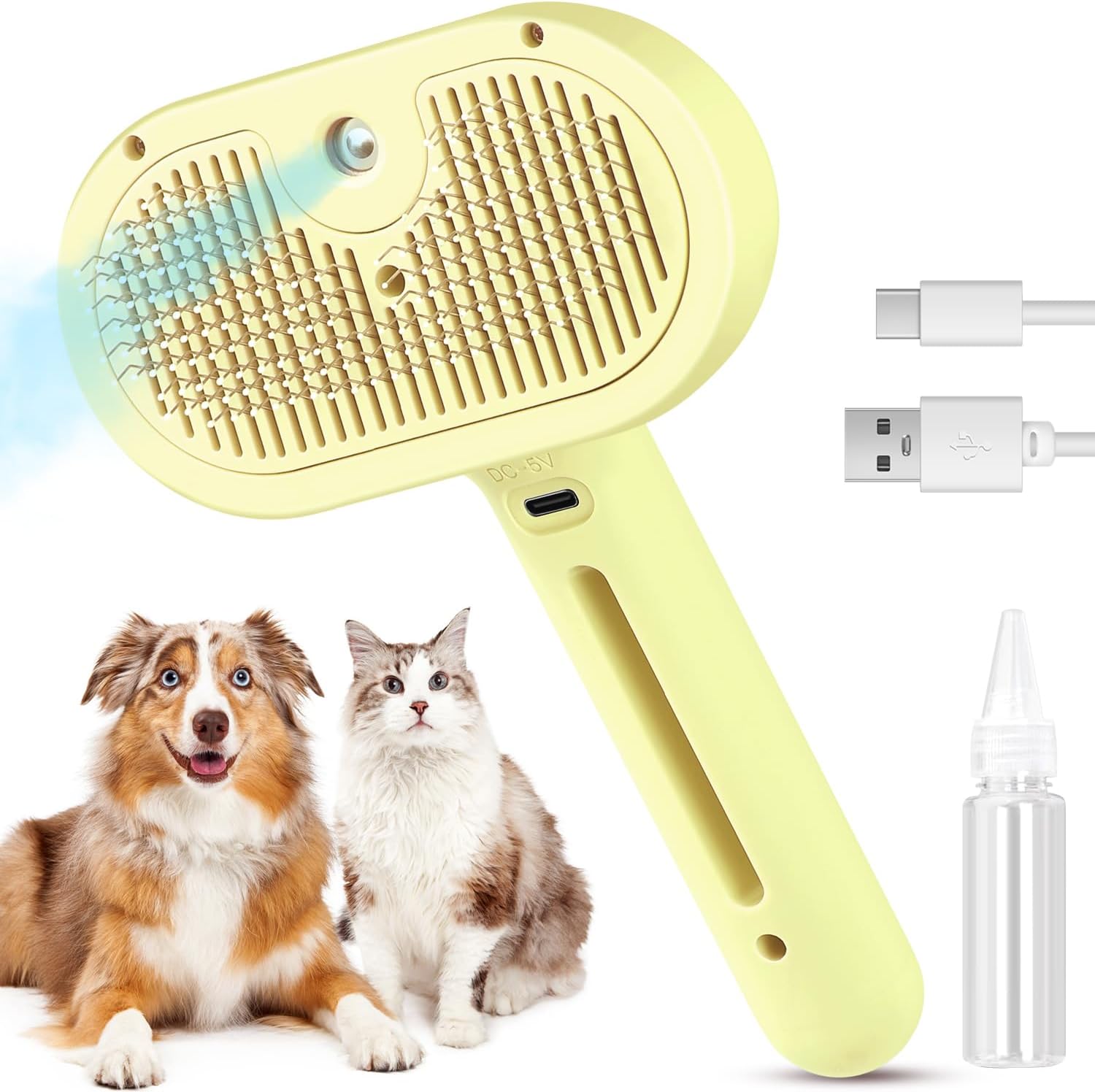 HappyPawly™ Grooming Brush for Cats & Dogs (Deshedding + Massage)