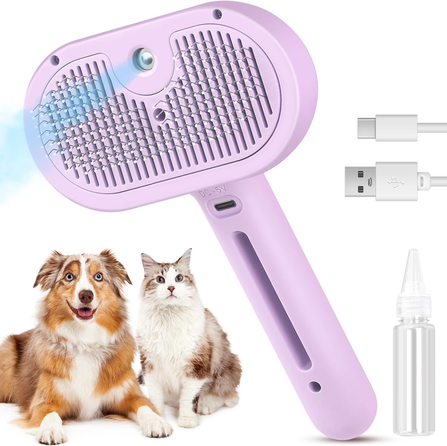 HappyPawly™ Grooming Brush for Cats & Dogs (Deshedding + Massage)