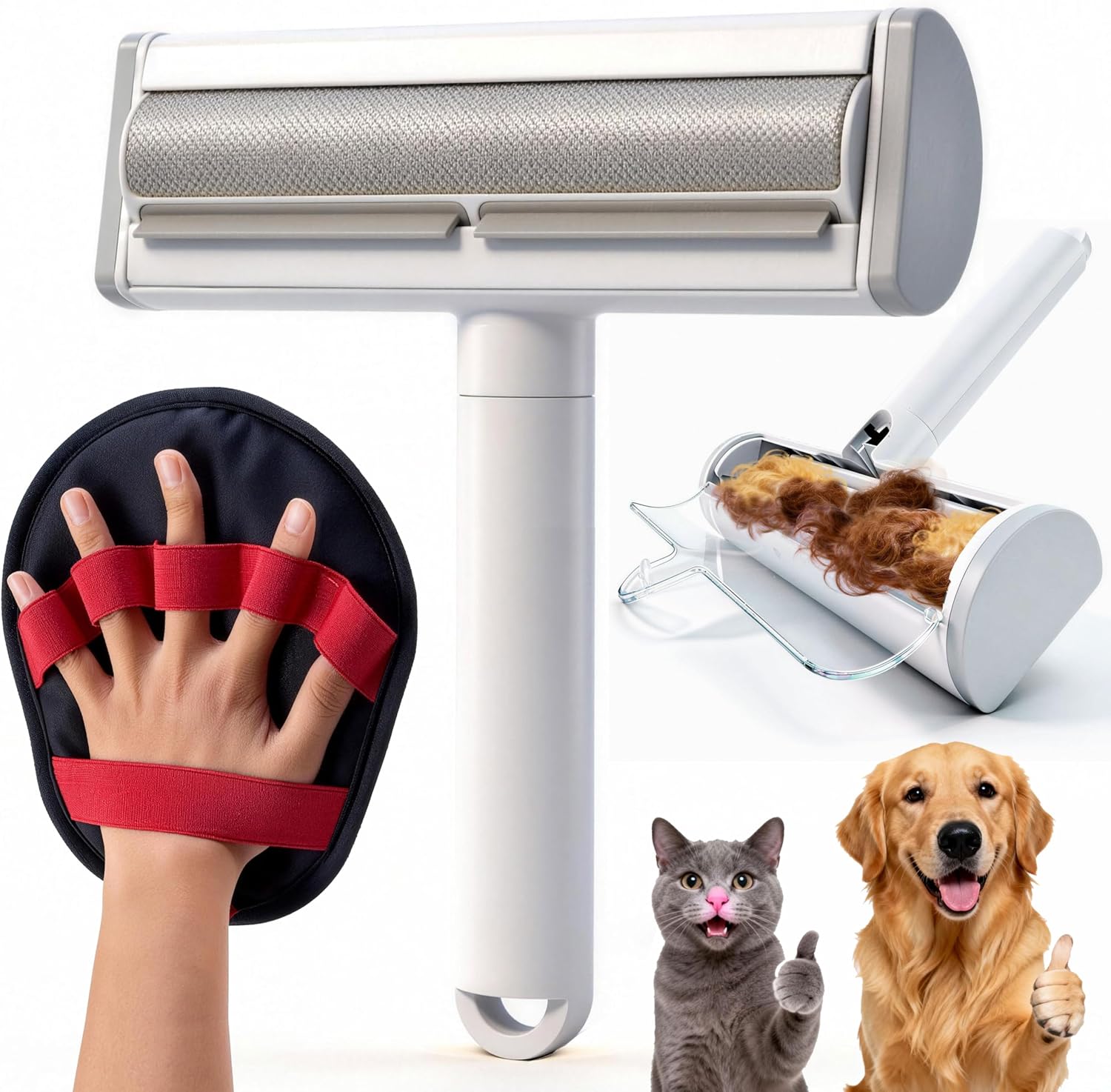 HappyPawly™ Hair Remover Kit (Roller + Glove)
