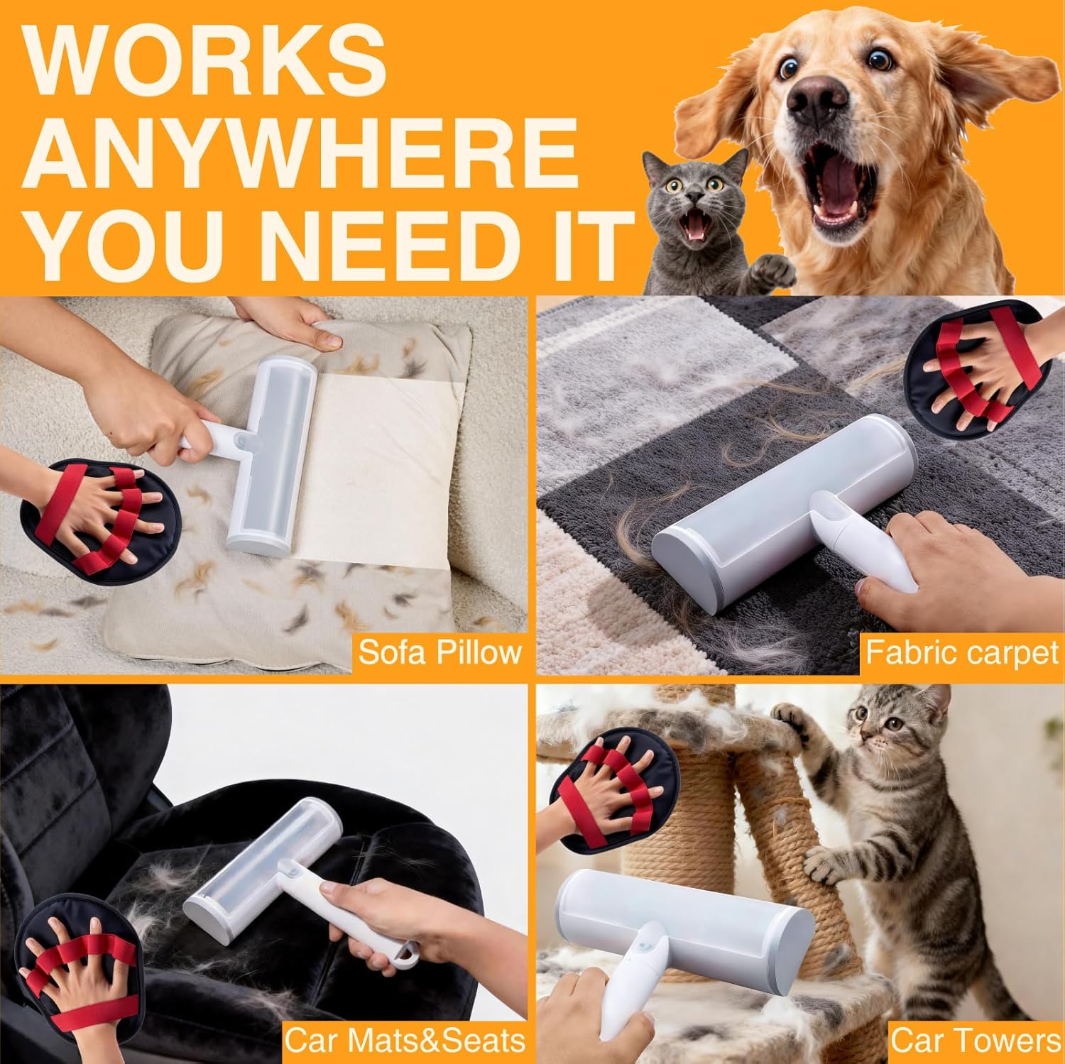 HappyPawly™ Hair Remover Kit (Roller + Glove)