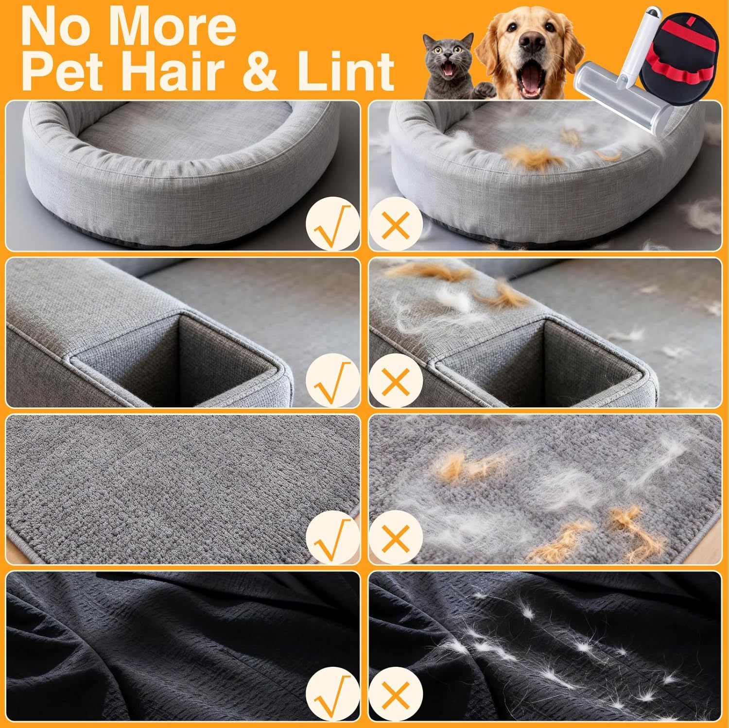 HappyPawly™ Hair Remover Kit (Roller + Glove)